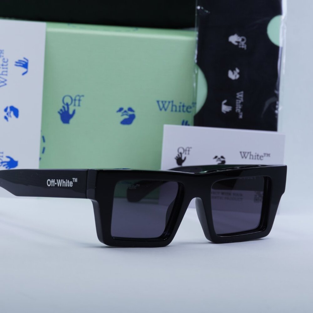 Final Price! Off-White OERI017 NASSAU 1007 Black Sunglasses - Picture 7 of 14